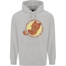 Cat & Pizza Anti Valentines Singles Day Mens 80% Cotton Hoodie Sports Grey