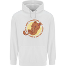 Cat & Pizza Anti Valentines Singles Day Mens 80% Cotton Hoodie White