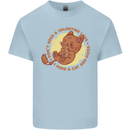 Cat & Pizza Anti Valentines Singles Day Mens Cotton T-Shirt Tee Top Light Blue