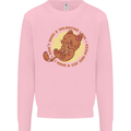 Cat & Pizza Anti Valentines Singles Day Mens Sweatshirt Jumper Light Pink