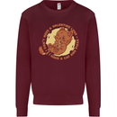 Cat & Pizza Anti Valentines Singles Day Mens Sweatshirt Jumper Maroon