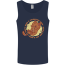 Cat & Pizza Anti Valentines Singles Day Mens Vest Tank Top Navy Blue