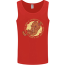 Cat & Pizza Anti Valentines Singles Day Mens Vest Tank Top Red