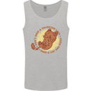 Cat & Pizza Anti Valentines Singles Day Mens Vest Tank Top Sports Grey