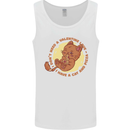 Cat & Pizza Anti Valentines Singles Day Mens Vest Tank Top White