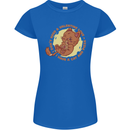 Cat & Pizza Anti Valentines Singles Day Womens Petite Cut T-Shirt Royal Blue