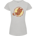 Cat & Pizza Anti Valentines Singles Day Womens Petite Cut T-Shirt Sports Grey