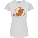 Cat & Pizza Anti Valentines Singles Day Womens Petite Cut T-Shirt White