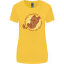 Cat & Pizza Anti Valentines Singles Day Womens Wider Cut T-Shirt Yellow