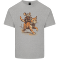 Cat and Mouse Winter Fun Kids T-Shirt Childrens Sports Grey