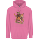 Cat and Mouse Winter Fun Mens 80% Cotton Hoodie Azelea