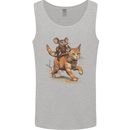 Cat and Mouse Winter Fun Mens Vest Tank Top Sports Grey