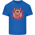 Catnada Canada Cat Flag Kids T-Shirt Childrens Royal Blue