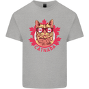 Catnada Canada Cat Flag Kids T-Shirt Childrens Sports Grey