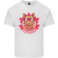 Catnada Canada Cat Flag Kids T-Shirt Childrens White