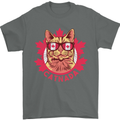 Catnada Canada Cat Flag Mens T-Shirt 100% Cotton Charcoal