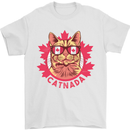 Catnada Canada Cat Flag Mens T-Shirt 100% Cotton White