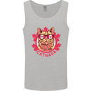 Catnada Canada Cat Flag Mens Vest Tank Top Sports Grey