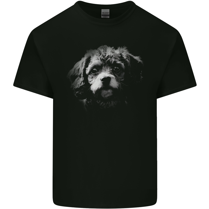 Cavapoo Dog Mens Cotton T-Shirt Tee Top Black