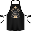 Celestial Snakes & Butterfies Pagan Earth Moon Cotton Apron 100% Organic Black