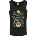Celestial Snakes & Butterfies Pagan Earth Moon Mens Vest Tank Top Black