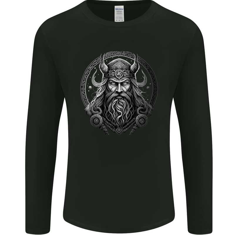 Celtic Viking Norse God Warrior Gym MMA Mens Long Sleeve T-Shirt Black