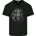 Celtic Viking Norse God Warrior Gym MMA Mens V-Neck Cotton T-Shirt Black