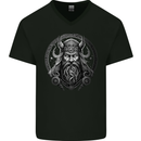 Celtic Viking Norse God Warrior Gym MMA Mens V-Neck Cotton T-Shirt Black
