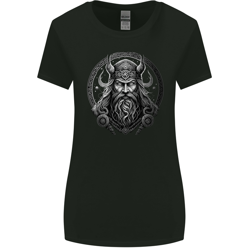 Celtic Viking Norse God Warrior Gym MMA Womens Wider Cut T-Shirt Black