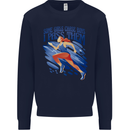 Chase Boys Running Marathon Cross Country Runner Kids Sweatshirt Jumper Navy Blue