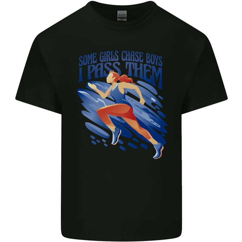 Chase Boys Running Marathon Cross Country Runner Kids T-Shirt Childrens Black