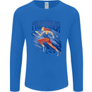 Chase Boys Running Marathon Cross Country Runner Mens Long Sleeve T-Shirt Royal Blue