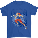 Chase Boys Running Marathon Cross Country Runner Mens T-Shirt 100% Cotton Royal Blue