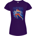 Chase Boys Running Marathon Cross Country Runner Womens Petite Cut T-Shirt Purple