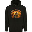 Chase the Horizon Motorcycle Chopper Biker Mens 80% Cotton Hoodie Black