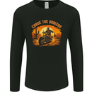 Chase the Horizon Motorcycle Chopper Biker Mens Long Sleeve T-Shirt Black