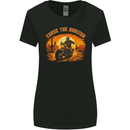 Chase the Horizon Motorcycle Chopper Biker Womens Wider Cut T-Shirt Black