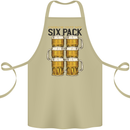 Check Out My Alcohol Six Pack Funny Beer Cotton Apron 100% Organic Khaki