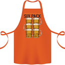 Check Out My Alcohol Six Pack Funny Beer Cotton Apron 100% Organic Orange