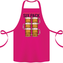 Check Out My Alcohol Six Pack Funny Beer Cotton Apron 100% Organic Pink