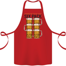 Check Out My Alcohol Six Pack Funny Beer Cotton Apron 100% Organic Red
