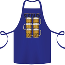Check Out My Alcohol Six Pack Funny Beer Cotton Apron 100% Organic Royal Blue