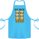 Check Out My Alcohol Six Pack Funny Beer Cotton Apron 100% Organic Turquoise