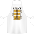 Check Out My Alcohol Six Pack Funny Beer Cotton Apron 100% Organic White