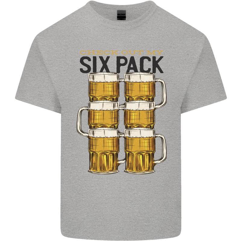 Check Out My Alcohol Six Pack Funny Beer Kids T-Shirt Childrens Sports Grey