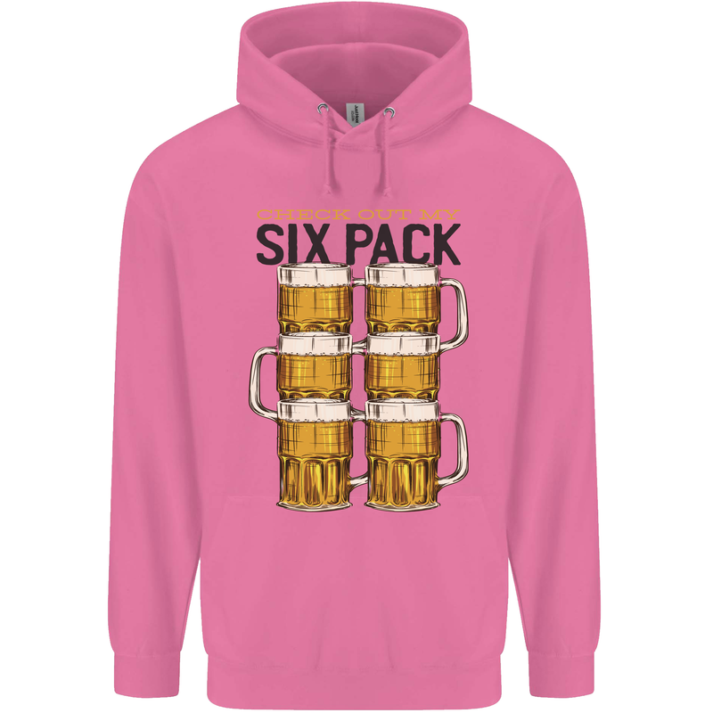 Check Out My Alcohol Six Pack Funny Beer Mens 80% Cotton Hoodie Azelea