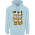 Check Out My Alcohol Six Pack Funny Beer Mens 80% Cotton Hoodie Light Blue