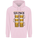 Check Out My Alcohol Six Pack Funny Beer Mens 80% Cotton Hoodie Light Pink