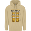 Check Out My Alcohol Six Pack Funny Beer Mens 80% Cotton Hoodie Sand