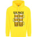 Check Out My Alcohol Six Pack Funny Beer Mens 80% Cotton Hoodie Yellow